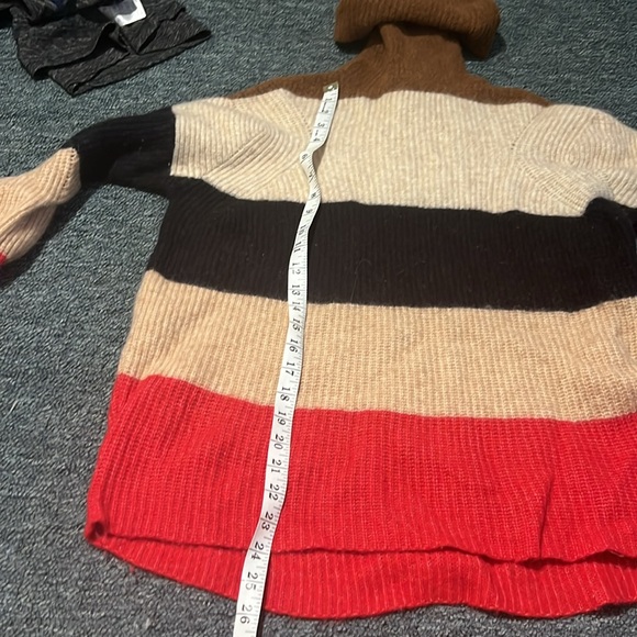 ONE TEASPOON striped heavy winter sweater turtleneck, retro, small oversized - Picture 11 of 17